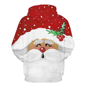 Wholesale Custom Print <b>Christmas</b> <b>hoodies</b> Solid Color French Terry 100% Cotton Fleece Casual Wear Pakistan Winter Long Sleeves - Product Image 5