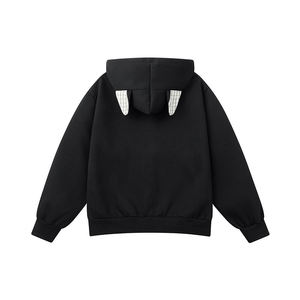 Chaqueta Holgada Informal Tejida, Sudadera Larga con Capucha, Silueta 6XL, Bloques de Color con Letras - Product Image 1