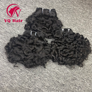 Paquetes de cabello humano vietnamita virgen crudo rizado birmano sin máquina de enredos trama doble todos los colores adecuados - Product Image 1