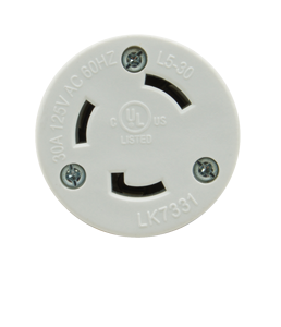 ขั้วต่อแบบล็อค NEMA L5-30R มาตรฐานปลั๊กสหรัฐฯ กระแสไฟฟ้า 30 แอมป์ แรงดันไฟฟ้า 125 โวลต์ กระแสไฟฟ้า 15 แอมป์ - Product Image 4