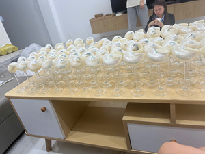 Verres à vin coquillage sophistiqués, tasses élégantes en coquille de conque avec des motifs côtiers personnalisés, parfaits pour des expériences culinaires élégantes - Product Image 2