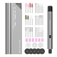 Kit d'outils rotatifs électriques miniatures sans fil haute précision UF-TOOLS, 5 vitesses, avec batterie au lithium LED pour la sculpture