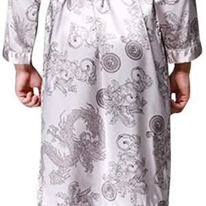 Nueva moda Vintage albornoces luna de miel nueva novia Sexy seda satén pijamas sensación cómoda ropa de dormir Batas para mujeres y hombres - Product Image 3