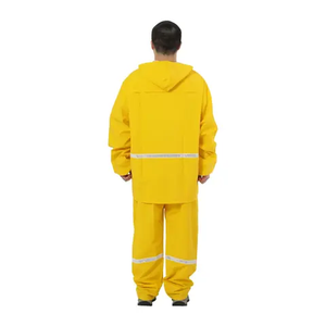 Combinaison imperméable réutilisable de logo personnalisable de matériel de Spandex de veste et de pantalon de pluie de PVC pour le travail extérieur - Product Image 2