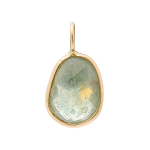 Pendentif en or jaune 18 carats unique et vintage certifié GIA pierre précieuse de tourmaline verte naturelle exotique pierre précieuse de tourmaline verte - Product Image 1