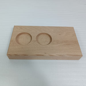 Blocs de chêne <span class=keywords><strong>en</strong></span> placage de couleur naturelle avec 2 fentes Présentoir <span class=keywords><strong>en</strong></span> <span class=keywords><strong>bois</strong></span> pour base de distributeur de <span class=keywords><strong>savon</strong></span> liquide et bouteilles à pompe Socle <span class=keywords><strong>en</strong></span> <span class=keywords><strong>bois</strong></span> - Product Image 2