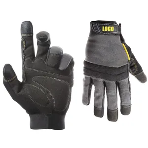 High protection excellent quality customized genuine leather reflective working gloves/Work gloves Sialkot Manufacture Pakistan
