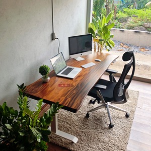 SMARTDESK PRO WOOD a Adjustable <b>Computer</b> <b>Desk</b> with Durable Features for Home Office and Living Room Use - Product Image 3