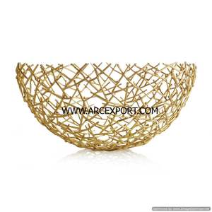 Bol de décoration de table de fruits plaqué or standard - Product Image 5