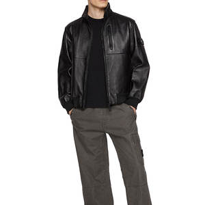 À la mode printemps et automne hommes en peau de mouton nouvelle veste lâche à col polyvalent - Product Image 3