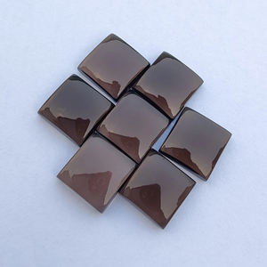 Cabujón de cuarzo ahumado marrón Natural de calidad AAA +, forma cuadrada, Parte posterior plana, piedra preciosa calibrada, todos los tamaños disponibles, piedras preciosas sueltas - Product Image 4