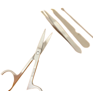 Tijeras para cutículas para manicura, pedicura, belleza, hoja de acero inoxidable con mango de cerámica, punta afilada de Zachary Industries - Product Image 1