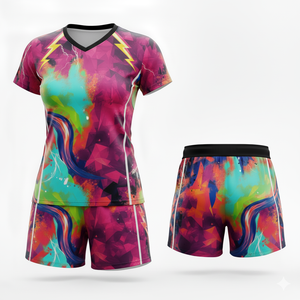 Ensemble d'uniformes de volleyball de rugby d'équipe personnalisés | Maillot et short imprimés par sublimation | Vêtements de sport respirants à séchage rapide - Product Image 5