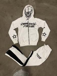 2025 High Quality Custom Logo Puff Print Sweatshirt Hoodie Tracksuit Men Sportswear Tracksuit Sweatsuit Hoodie <b>Sweatpants</b> <b>Set</b> - Product Image 2