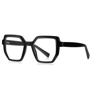 Montures <span class=keywords><strong>de</strong></span> <span class=keywords><strong>lunettes</strong></span> <span class=keywords><strong>de</strong></span> prescription hexagonales pour femmes <span class=keywords><strong>Lunettes</strong></span> à rayons bleus larges Anti-lumière bleue Bicolore Solide Original Bleu Rouge - Product Image 6