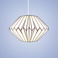   3 pièces de lampes suspendues pliantes en forme de diamant ovale à rayures, décoration artistique, lanterne en papier blanc origami, décoration de chambre à coucher