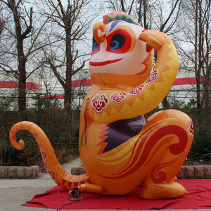 Özelleştirilmiş dev hayvan türü şişme siyah turuncu King Kong maymun karikatür reklam fuar - Product Image 4