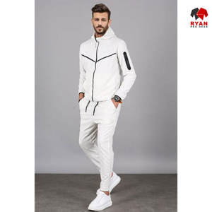 Survêtement sur mesure pour homme avec fermeture éclair, col à capuche et logo personnalisé, conception ODM - Product Image 6