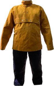 เสื้อแจ็กเก็ตช่างเชื่อมหนังวัวสำหรับงานหนัก, เสื้อแจ็กเก็ตสำหรับงานเชื่อมด้วยปลอกทนความร้อนและเปลวไฟ - Product Image 3