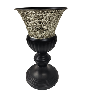 Vase à fleur moderne poli brillant fini noir fait à la main pour le salon et la décoration intérieure de la maison en gros - Product Image 1