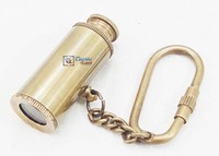 Tanishka Exports Porte-clés télescope suspendu en laiton antique fait main, décoratif nautique, moderne et élégant, 6 cm, en métal léger