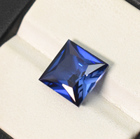 Saphir bleu royal, taille princesse carrée, 4 mm à 6 mm, pierres précieuses en vrac, saphir créé en laboratoire pour bijoux