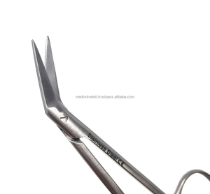 กรรไกรตัดเยื่อชั้นเยื่อบุโพรงฟันคุณภาพสูง ขนาด 4.5 นิ้ว แบบมีมุม สำหรับงานผ่าตัดทางทันตกรรม ผลิตจากสแตนเลส แข็งแรง ทนทาน ได้รับการรับรองมาตรฐาน CE ISO - Product Image 5