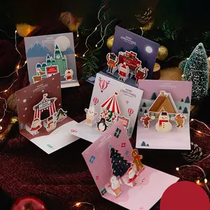 팝업 크리스마스 카드 3D 카드 크리스마스 프리미엄 팝업 카드 천사 예수 거룩한 밤의 탄생