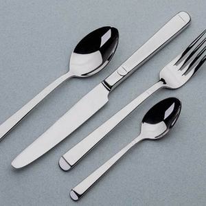 Personalizar largo plano único mango de acero inoxidable plata espejo pulido cuchara tenedor y cuchillo Uso de boda juego de cubiertos - Product Image 1