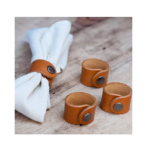 Servilleteros de cuero decorativos con estilo para agregar encanto a los accesorios rústicos de cocina y comedor del hogar - Product Image 4