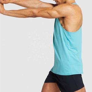 2022 fitness <b>vest</b> Custom Logo <b>men's</b> loose <b>vest</b> fast dry Breathable sports sleeveless T-shirt stringer tank top with OEM - Product Image 2