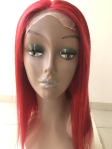 Peluca femenina de cabello humano liso y sedoso, postizo con cierre rojo, cutícula, cabello natural Remy virgen, 100% sin procesar, venta al por mayor - Product Image 2