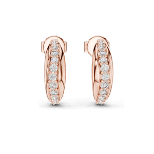 Pendientes de Aro con Diamantes de Laboratorio de 0.38 CT, Corte Brillante Redondo, Oro de 18KT, 14KT, 10KT y Plata 925, Oro Rosa, Amarillo y Blanco - Product Image 5