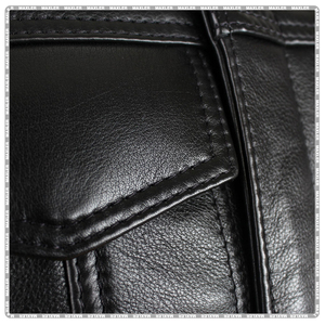 Chaleco de cuero personalizado para hombre, certificado CE, ropa de motorista duradera para motociclismo, ropa deportiva de talla grande, equipo de protección - Product Image 4