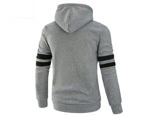 Hermosas Sudaderas con Capucha Personalizadas, Diseño Simple a Rayas Multicolor, Tela Jersey con Estampado en Relieve - Product Image 4