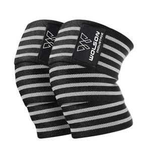 Vente en gros d'enveloppes de gymnastique unisexes élastiques personnalisées meilleures enveloppes de genou de musculation pour l'haltérophilie avec logo personnalisé unisexe. - Product Image 1