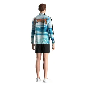 Camiseta Deportiva de Poliéster para Hombre con Protección Solar UPF 50, Secado Rápido y Estampado por Sublimación, Personalizable para Invierno OEM/ODM - Product Image 3