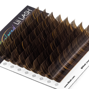 Plateaux de cils en soie, extensions de cils en cachemire, marque privée, mélange de couleurs, plateaux d'extensions de cils, cils volumineux et dynamiques, fournitures de cils en gros - Product Image 5