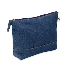 Style Pouch Recycled <b>Denim</b> Trousse Sustainable Toiletry Bag Made From Eco-Friendly <b>Materials</b> - Product Image 5