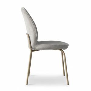 Chaise de salle à manger MONZA, assise confortable, pieds en métal doré de qualité commerciale, design minimaliste moderne, revêtement en velours. - Product Image 3