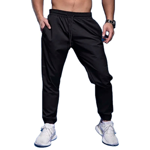 Men's Light Gray Quick Dry Sweatpants Elastic Waist Drawstring Side Pockets Casual Joggers <b>Summer</b> Lightweight Polyester <b>Pants</b> - Product Image 2