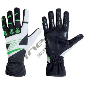 Gants de moto en cuir respirants et antidérapants pour sports de plein air, unisexes, à doigts complets, avec fermeture à boucle en polyuréthane - Product Image 2