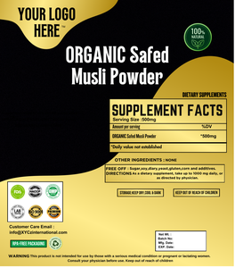 Fourniture en gros de 100% extrait de plantes biologiques en poudre Safed Muslii pur et naturel du fabricant indien - Product Image 2