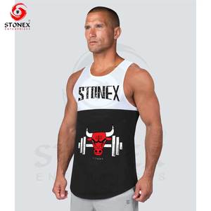 High Quality Men Gym Tank Top Custom Logo & Design Print Quick Dry Workout Running Fitness Vest <b>Athletic</b> Sportswear OEM Supplier - Product Image 2