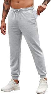 Men's Lightweight Casual Athletic Sweatpants Breathable Cotton Gym Joggers Pockets Streetwear Workout Running Mid Straight <b>Pant</b> - Product Image 3