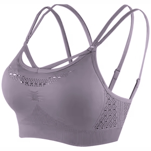 Sujetadores deportivos de talla grande para mujer al por mayor de alta calidad Sujetador deportivo de Yoga a prueba de golpes de alta resistencia con logotipo frontal Sujetador Deportivo Superior - Product Image 6