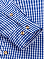 Kemeja Pria Bergaya 100% Katun Poplin Polos Kerah Kancing Formal Lengan Panjang Bernapas Ramah Lingkungan Anti Kusut Berkualitas Tinggi
