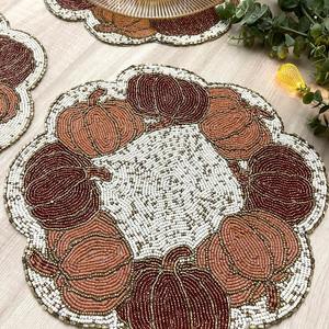 Napperons décoratifs à motif floral coloré, la meilleure vaisselle pour les fêtes et autres événements, tapis et coussinets décoratifs - Product Image 3