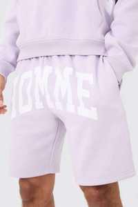 ชุดวอร์มผ้าคอตตอนเนื้อหนามีฮู้ดและกางเกงขาสั้นผ้าคอตตอนพิมพ์ลายออกแบบโลโก้ได้ตามต้องการ - Product Image 3