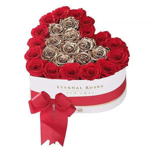 Grand Chelsea Mixed Eternal Roses Gift Box Preserved Fresh for Valentine's Day Mother's Day Graduation Decorative LED Light - Product Image 5